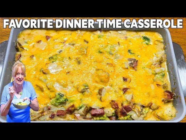 Video thumbnail for Easy Casserole | CREAMY POTATO, SAUSAGE & BROCCOLI