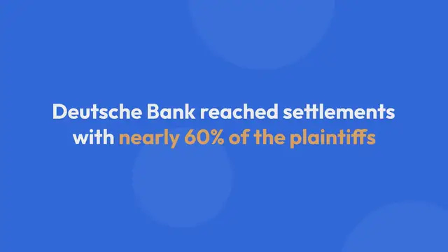 Video thumbnail for Deutsche Bank shares rise 3% after settlement of bulk of claims in long-running Postbank suit
