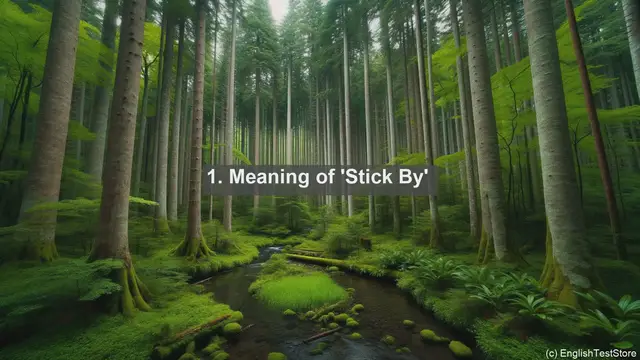 Video thumbnail for "Stick By" Idiom: Meaning and Usage in Sentences