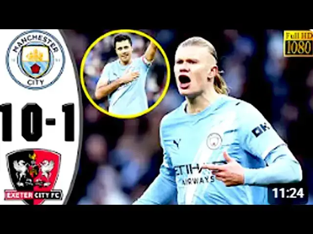 Video thumbnail for Manchester City vs Exeter City 10 -1   All Goals   Highlights   FA Cup 2026 🔥 Antoine Semenyo Goal