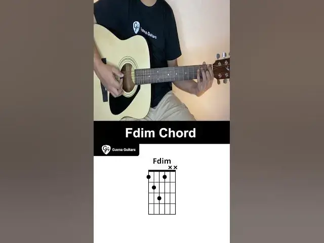 Video thumbnail for How To Play The Fdim Chord On Guitar - Guvna Guitars