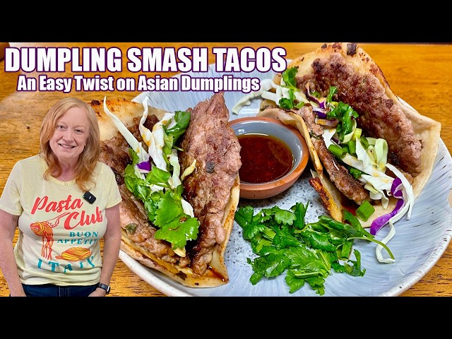 Video thumbnail for ASIAN DUMPLING SMASH TACOS An Easy Twist on Pork Dumplings