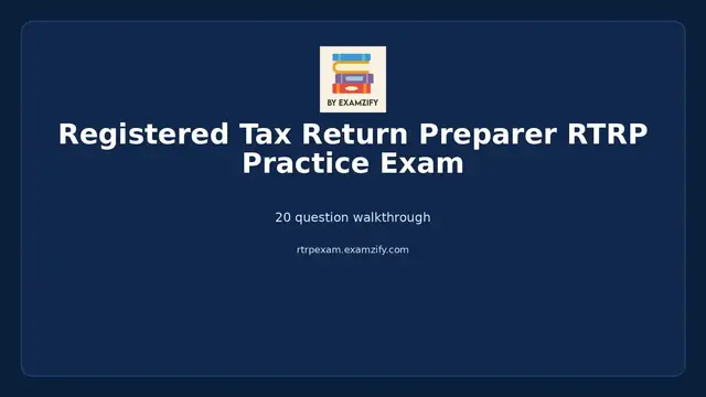 Video thumbnail for Registered Tax Return Preparer (RTRP) Practice Exam