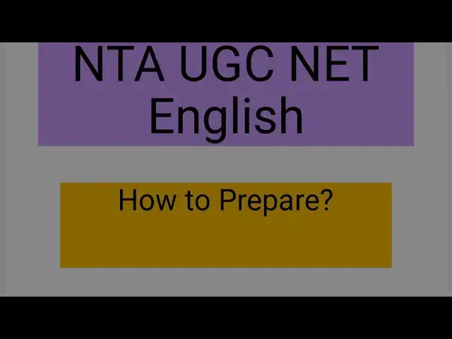Video thumbnail for NTA UGC NET English (How to Prepare?)