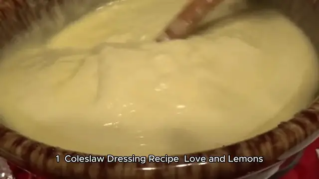 Video thumbnail for cole slaw dressing recipe