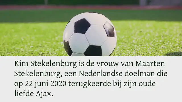Video thumbnail for Kim Stekelenburg de vrouw van Maarten Stekelenburg: