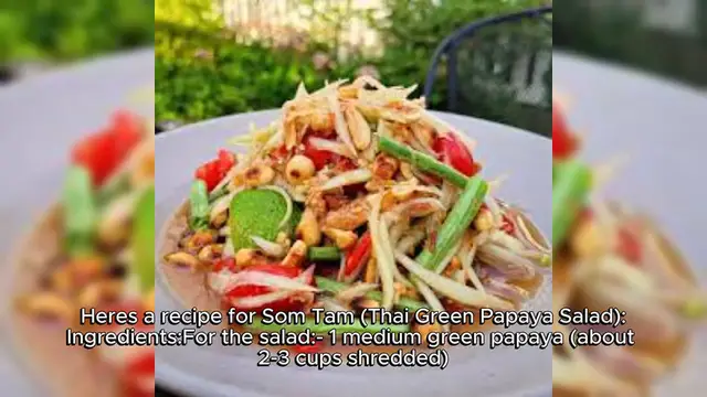 Video thumbnail for Green papaya salad (som tam) Recipe