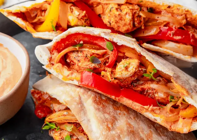 'Video thumbnail for Cajun Chicken Stuffed Pitta'