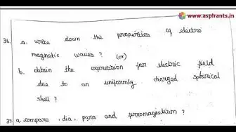 Video thumbnail for 12th Physics Quarterly Exam 2019-20 Model Question Paper-2 | Salem District | English Medium
