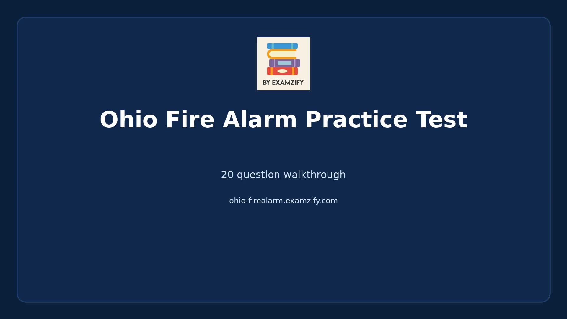 Video thumbnail for Ohio Fire Alarm Practice Test