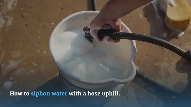 Video thumbnail for How to siphon water with a hose uphill