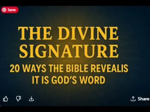 'Video thumbnail for The Divine Signature 20 Ways the Bible Reveals It Is God’s Word'