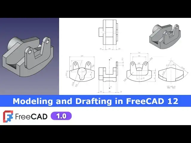 'Video thumbnail for Modeling and Drafting in FreeCAD 12 | FreeCAD Tutorial | FreeCAD Drawing | Mechnexus |'