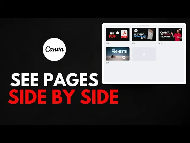 Video thumbnail for How to View Pages Side by Side in Canva (Quick Canva Tutorial For Beginners)