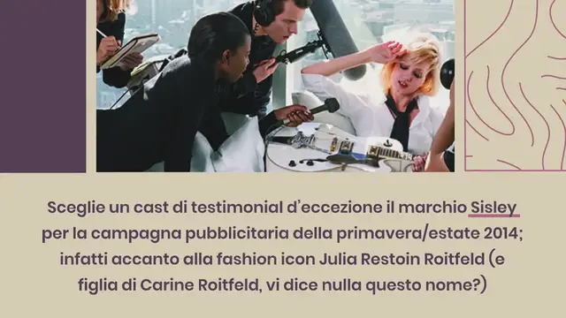 Video thumbnail for Sisley, la campagna pubblicitaria per la P/E 2014 con Julia Roitfeld e le foto di backstage