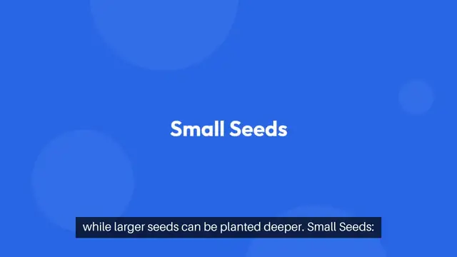 'Video thumbnail for Understanding Seed Depth for Different Plants'