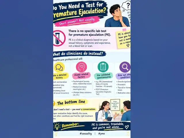 Video thumbnail for 08 Do you need a test for premature ejaculation? #sexuality #pme #prematureejaculation #shorts