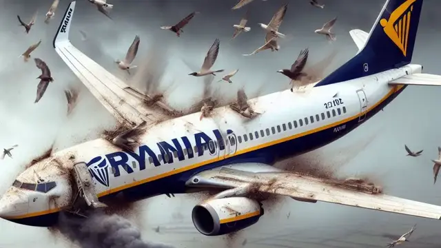Video thumbnail for Ryanair Flight 4102, Story of Bird Strike During Landing