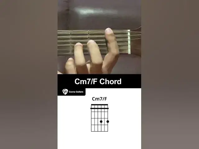 Video thumbnail for How To Play The Cm7/F Chord On Guitar - Guvna Guitar