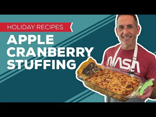 Video thumbnail for Holiday Cooking & Baking Recipes: Apple Cranberry Stuffing Recipe | Thanksgiving Dinner Ideas