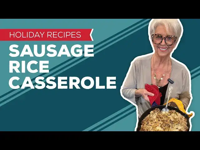 Video thumbnail for Holiday Cooking & Baking Recipes: Sausage Rice Casserole Recipe | Thanksgiving Recipe Side Dishes