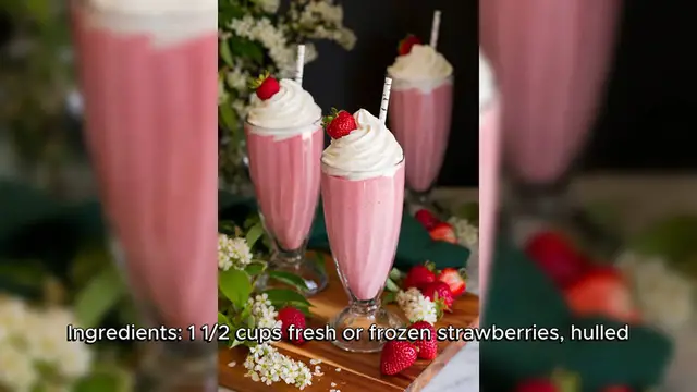 Video thumbnail for Strawberry Milkshake Recipe
