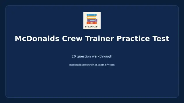 Video thumbnail for  McDonalds Crew Trainer Practice Test