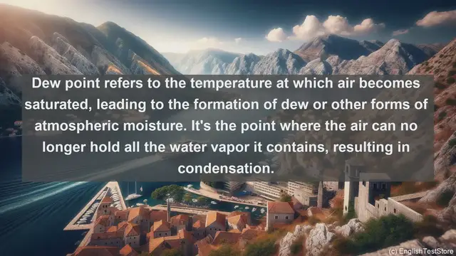 Video thumbnail for Dew point in science  definition and examples