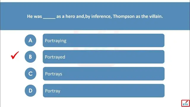 Video thumbnail for English Verb Tenses: Portray, Portrays, Portrayed, Portraying Quiz