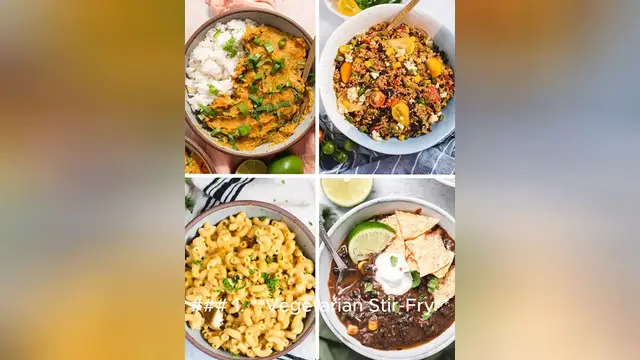'Video thumbnail for 5 quick vegetarian dinner recipe'