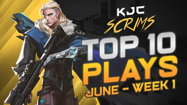 'Video thumbnail for TOP 10 VALORANT PLAYS OF THE WEEK | June - Week 1 | KJC Scrims by KJC eSports'
