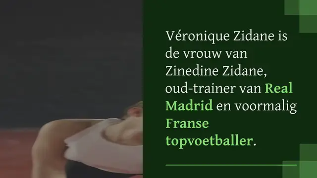Video thumbnail for Véronique Zidane vrouw van Zinedine Zidane: