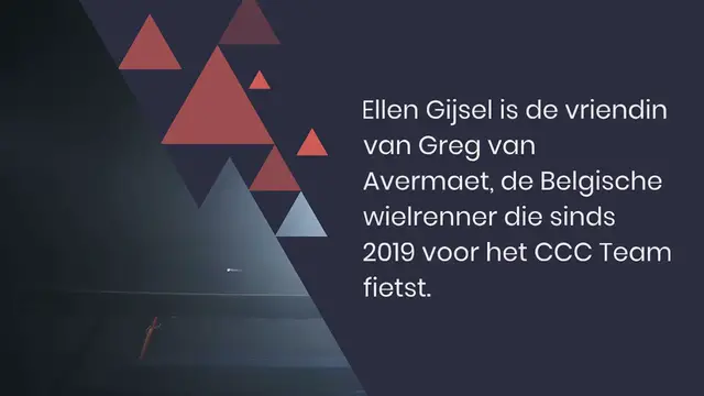 Video thumbnail for Ellen Gijsel vriendin van Greg van Avermaet: