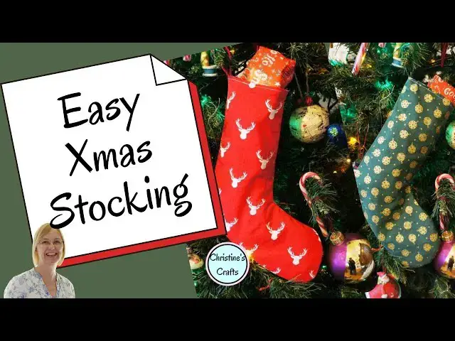 Video thumbnail for HOW TO SEW A CUTE LINED CHRISTMAS STOCKING WITH FREE PATTERN - Beginner Friendly