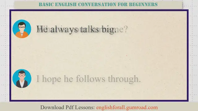 Video thumbnail for Basic English Conversation for Beginners #6
