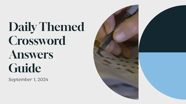 Video thumbnail for Daily Themed Crossword September 1 2024 Answers