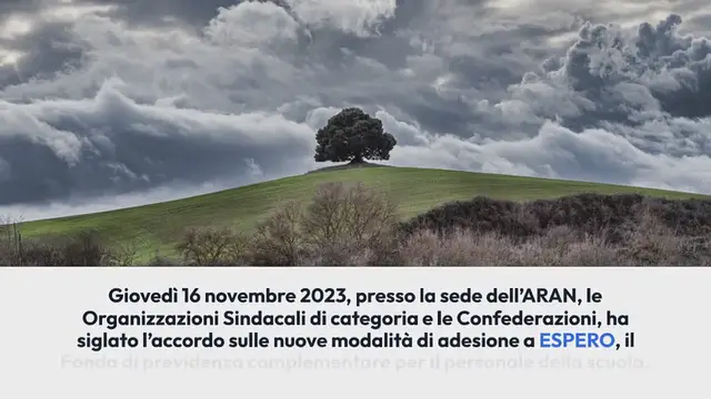 Video thumbnail for Fondo Espero e adesione anche mediante silenzio-assenso: sottoscritto l’accordo definitivo