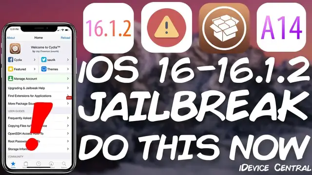 Video thumbnail for iOS 16 - 16.1.2 JAILBREAK: Do This Right Now While It's Still Possible! For Newer Devices (A12+)