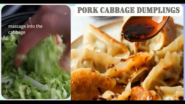 Video thumbnail for Pork Cabbage Dumplings