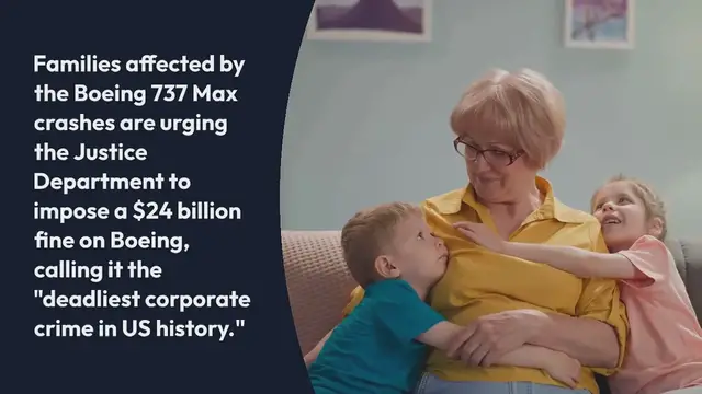 Video thumbnail for Boeing committed ‘the deadliest corporate crime in US history’ and should be fined $24 billion, victims’