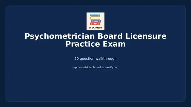 Video thumbnail for Psychometrician Board Licensure Practice Exam