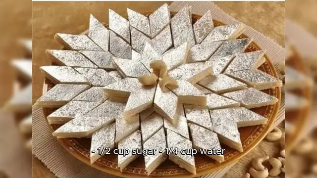 Video thumbnail for Kaju katli Recipe