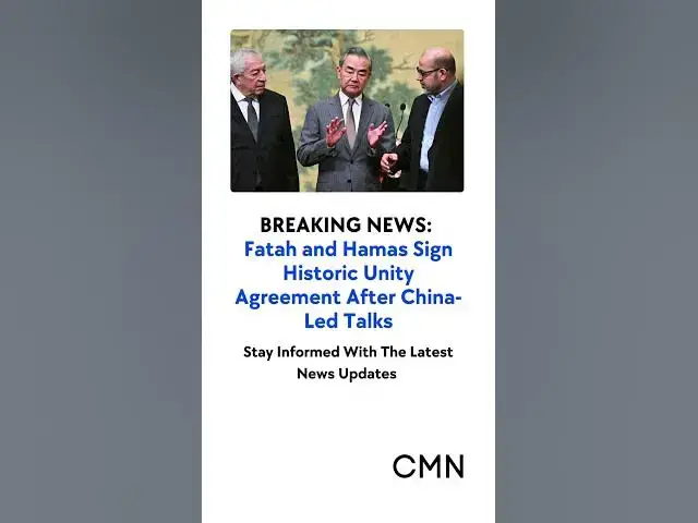 Video thumbnail for Fatah and Hamas Sign Historic Unity Agreement After China-Led Talks