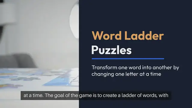Video thumbnail for Word Ladder Puzzles