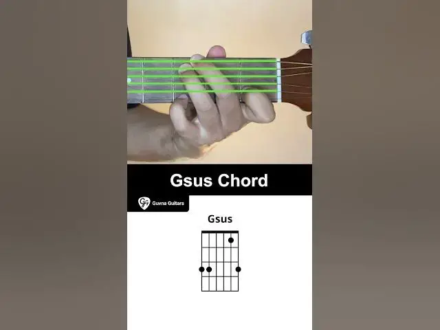 Video thumbnail for How To Play The Gsus Chord On Guitar - Guvna Guitars