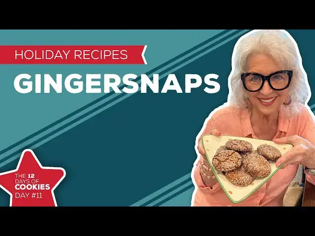 Video thumbnail for Holiday Cooking & Baking: Gingersnaps Recipe | 11th Day of Christmas Cookies