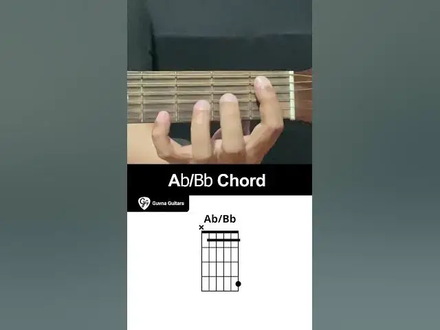 Video thumbnail for How To Play The Ab/Bb Chord On Guitar - Guvna Guitars