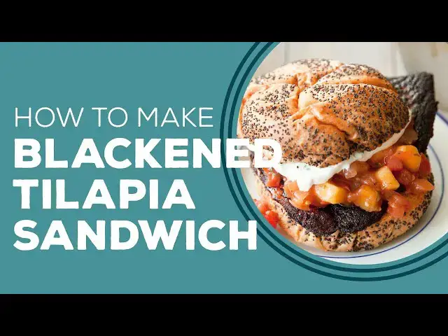 Video thumbnail for Blast From The Past: Blackened Tilapia Sandwich with Cilantro Lime Mayo Recipe
