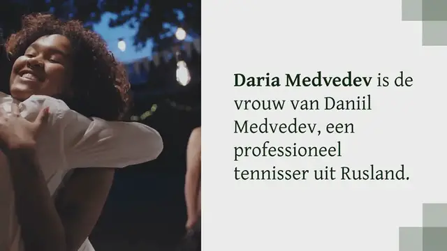 Video thumbnail for Daria Medvedev vrouw van Daniil Medvedev: