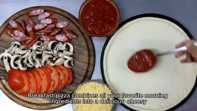 Video thumbnail for breakfast pizza recipe
